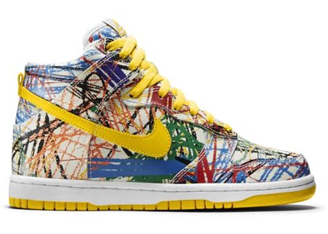 nike dunk high scribble fake